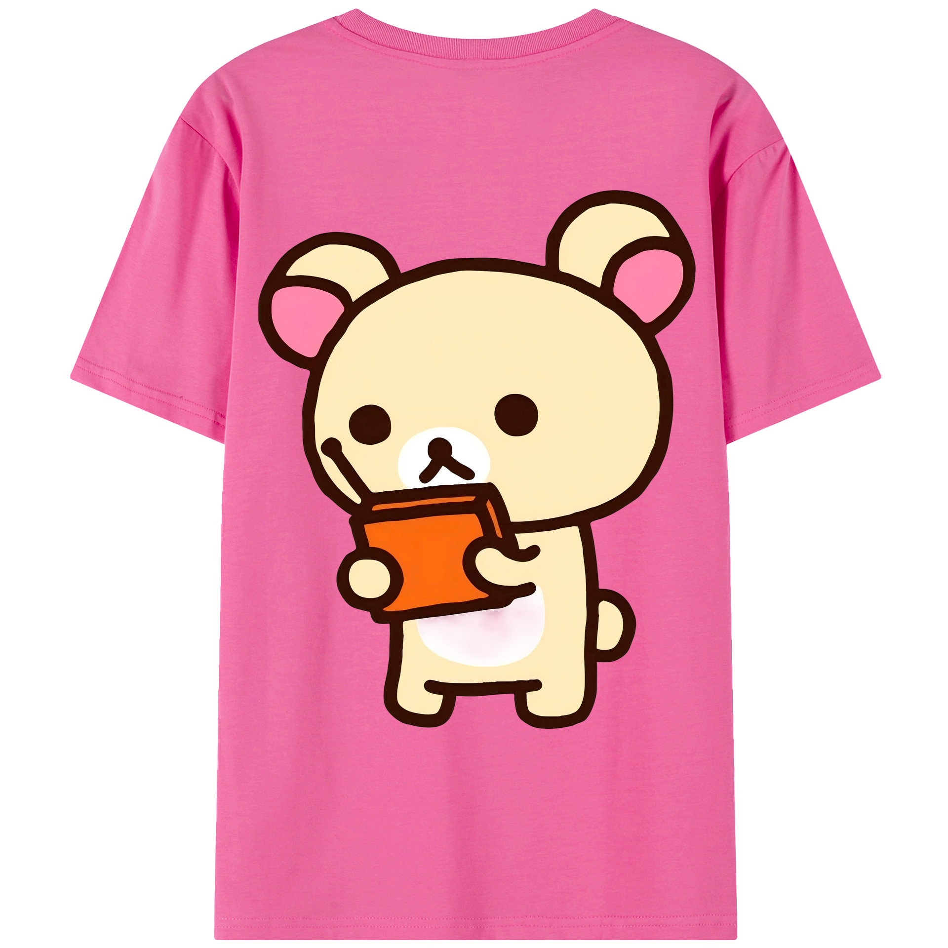 （画像用） リラックマ リラックマ キイロイトリ Rilakkuma Korilakkuma Kiiroitori レディース半袖Tシャツ(バックプリント)